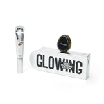 cffinder body glow lotion with packaging box and small puff applicator