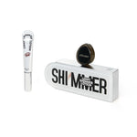 cffinder shimmer lotion with packaging box and a small puff applicator