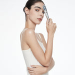 Confident model showcasing radiant glow after applying cffinder shimmer lotion